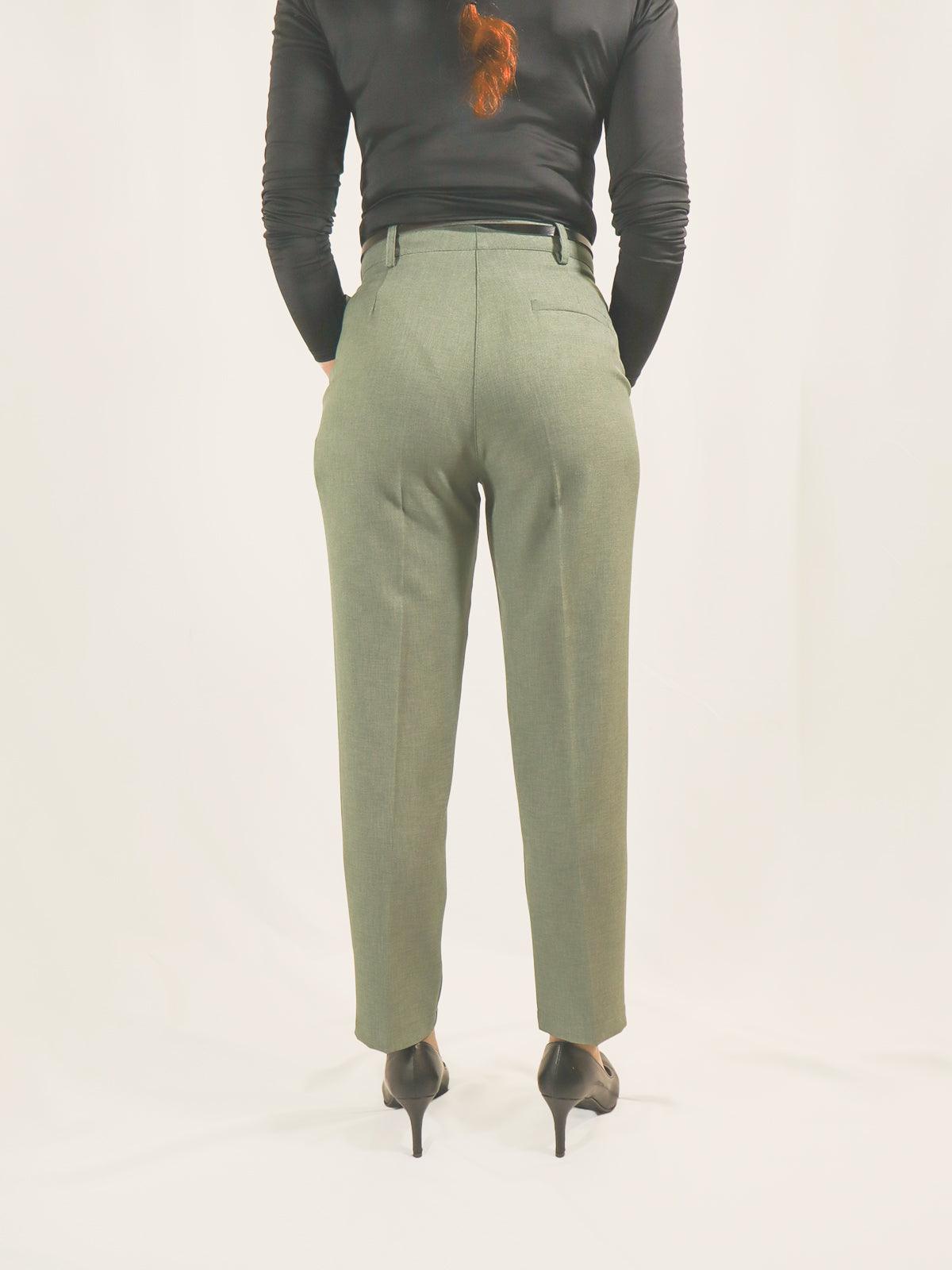 Pantalone a Sigaretta Verde